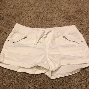 New girls Justice white shorts